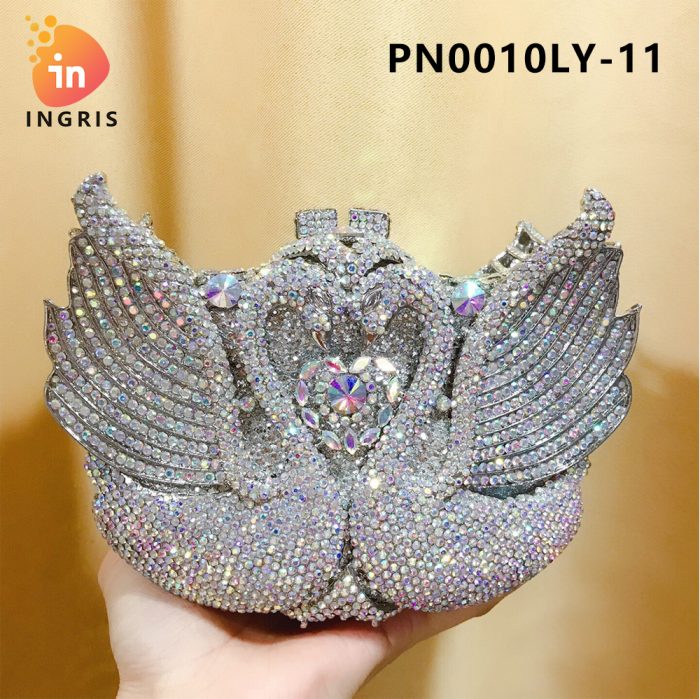 Tolani - Crystal Winged Swan Evening Clutch