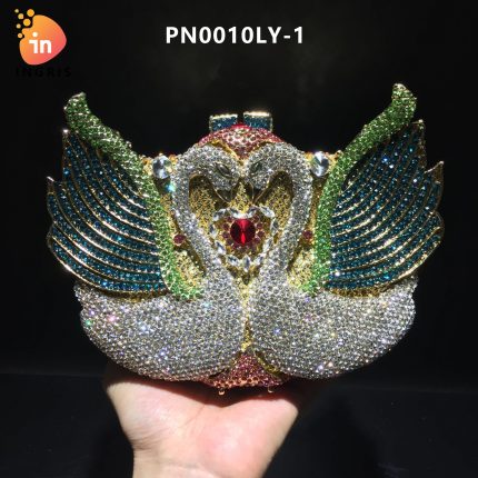 Tolani - Crystal Winged Swan Evening Clutch