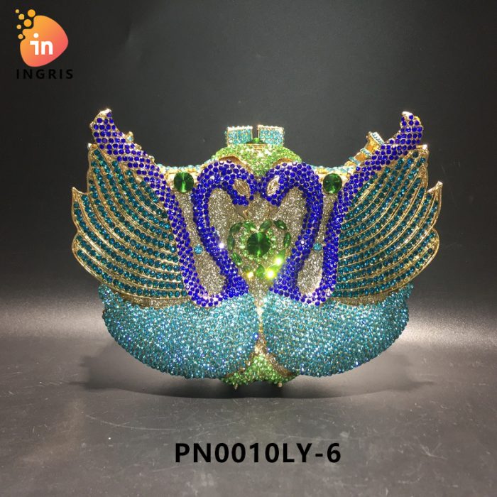 Tolani - Crystal Winged Swan Evening Clutch