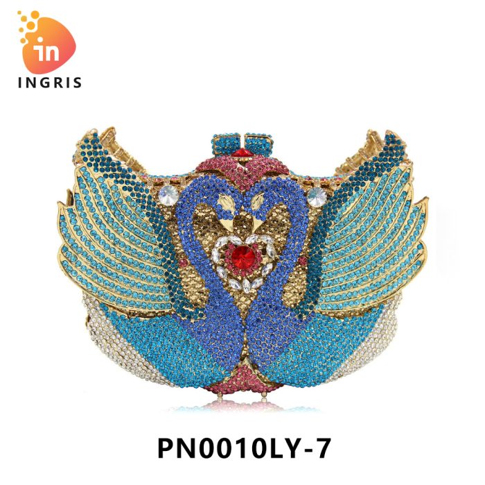 Tolani - Crystal Winged Swan Evening Clutch