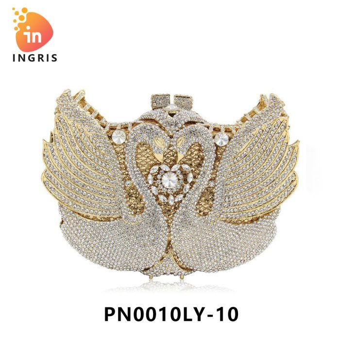Tolani - Crystal Winged Swan Evening Clutch