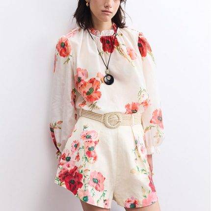 Floral Print New Latest Design Dubai Fashion Royal Women-GZYYKJ100