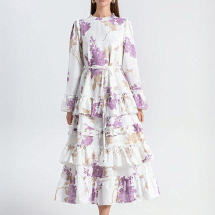 European and American Double Printed Loose Edition Cake Skirt-YY0020GZ