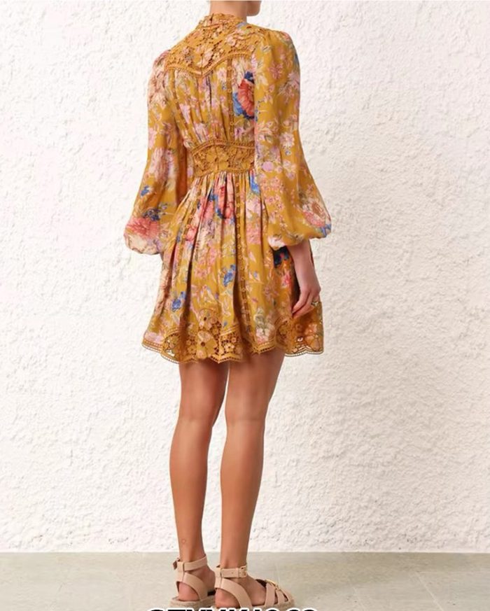 Wholesale New Fashion Sexy Ladies V-neck Long Sleeve Women Dresses-GZYYKJ063