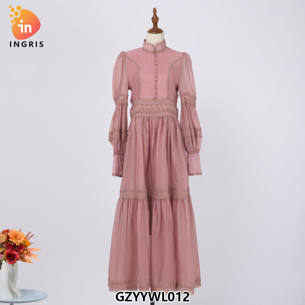 Droma Spring New Arrival Princess Puffed Sleeve Organza Casual Dress Women Black Fashion Dresses for Ladies-GZYYWL12