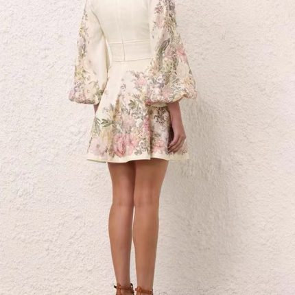 : Fashion New Arrivals OEM Formal Custom logo Ladies Dresses for Womens Clothing Lady Elegant Floral Print Women's Casual Dress-GZYYKJ007