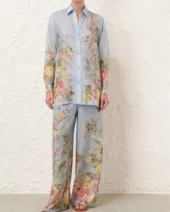 Silk segment summer lightweight two-piece set-GZYYKJ020