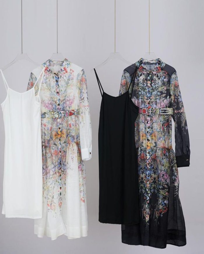 New Fashion Spring/Summer Women's Vacation Style Suit Collar Short Sleeve Large Swing Long Dress Printed Dress-YY0060GZ