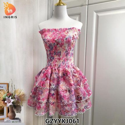 Sexy Party Skirt Summer New Fashion Bra Single Collar Elastic Waist Elastic Print Design Sense High Quality Mini Skirt-GZYYKJ061