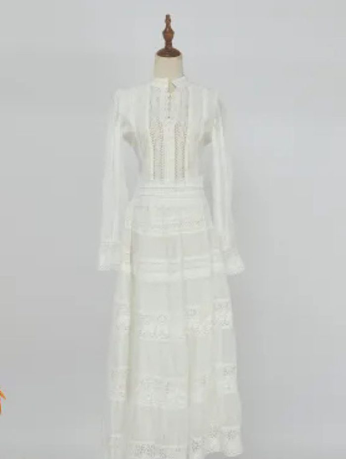 Long Dress Dress Fashion Black Dress Sexy Patchwork Long Sleeve Summer Lace Dress-GZYYWL026